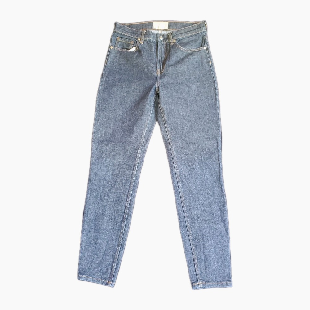 Everlane Women's High Rise Tapered Jeans Dark Wash Denim‎ Size 28